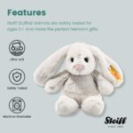 Steiff Hoppie Hase 18 cm hellgrau, Plüschtier Hase mit Schlappohren, Soft Cuddly Friends, flauschiges Stofftieuscheln – Bild 3